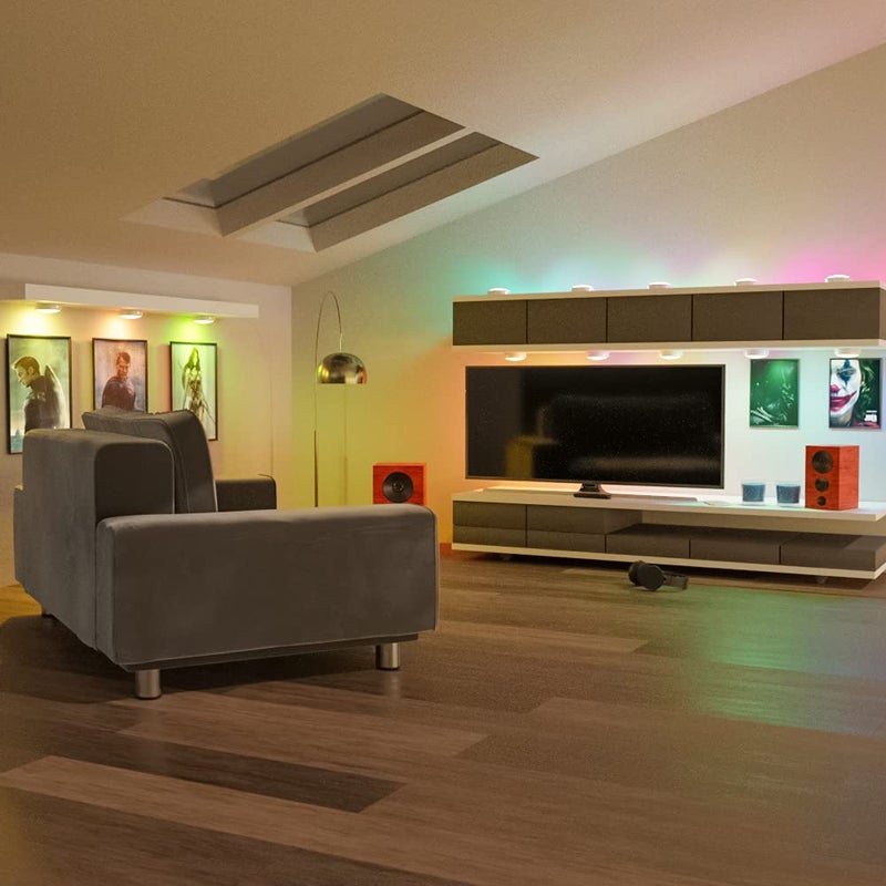 HELPLEX LED Puck Lights with Remote, 6 Pack Color Changing RGBW Stick-On Light, Battery Powered, Dimmable Under Cabinet Lighting with Timer & Memory, Wireless Push Lights for Kitchen & Closet - Image 4